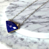 • NOCTURNE • Le collier Lapis-lazuli + Argent massif + Or