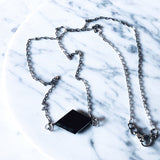 • NÉBULEUSE • Le collier Argent massif + Onyx noire