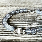 Bracelet Argent massif + Quartz nuage