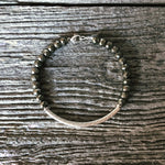 Bracelet Pyrite + Argent massif gravé