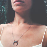 • ASTRAL •  Le collier Argent Massif + Or + Topaze
