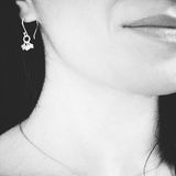 • GALACTIC II • Les boucles d’oreilles Argent massif + Onyx vert