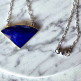 • NOCTURNE • Le collier Lapis-lazuli + Argent massif + Or