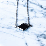 • NÉBULEUSE • Le collier Argent massif + Onyx noire